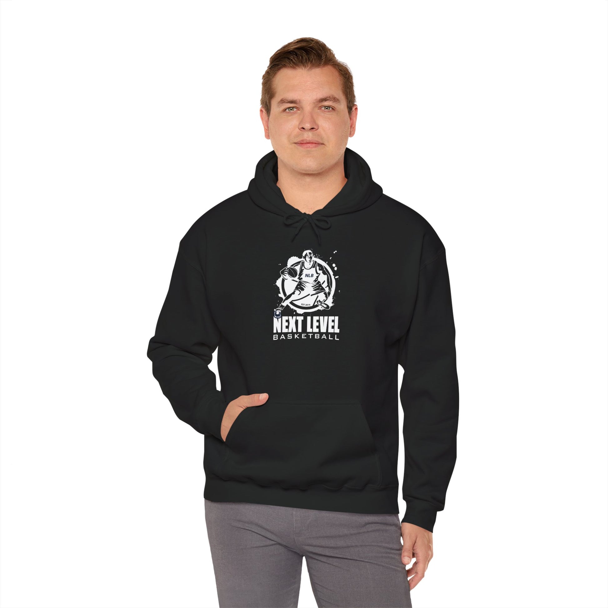 BLACK/WHITE Next Level Basketball PLAYER LOGO Hoodie