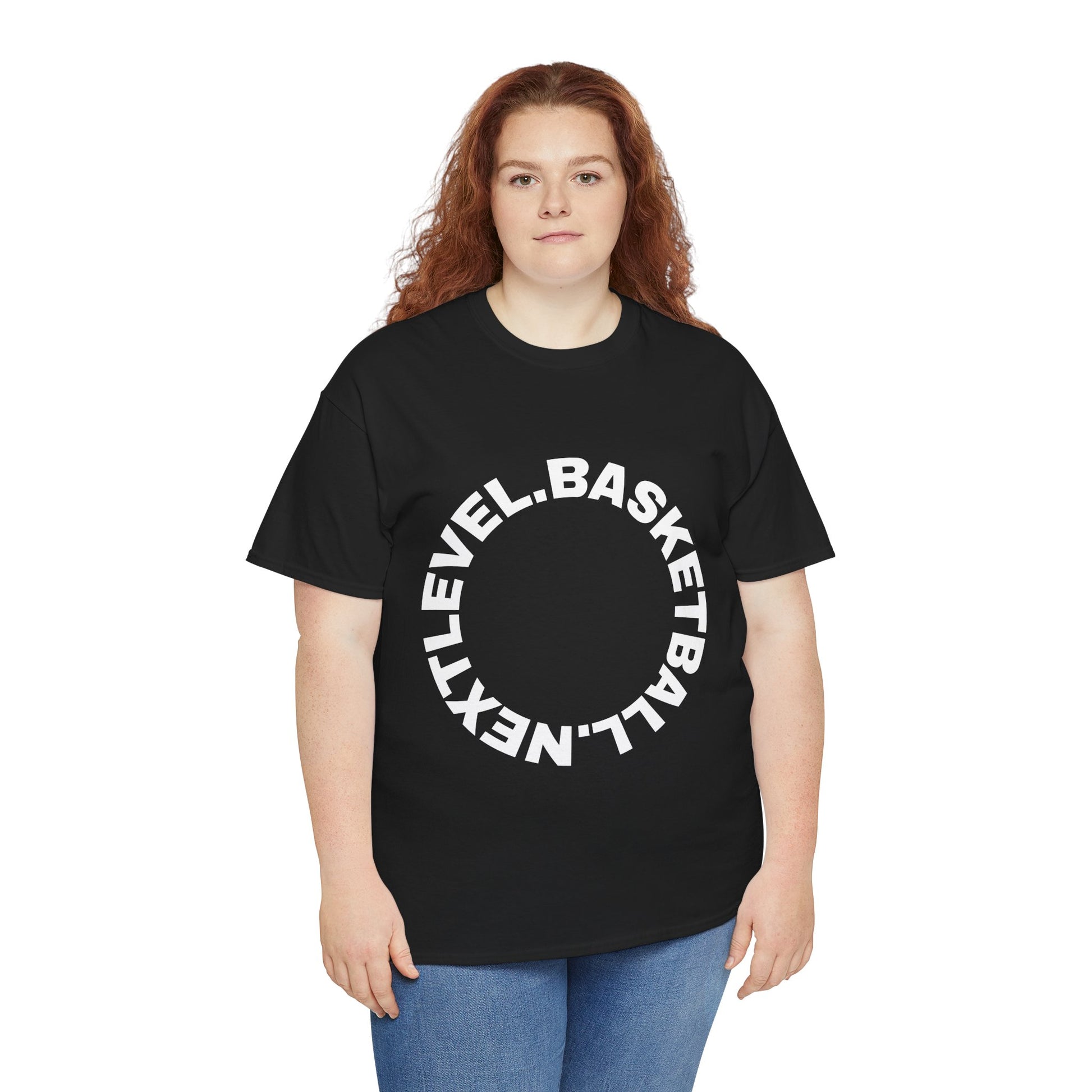 BLACK/WHITE Next Level Basketball CIRCLE LOGO Tee