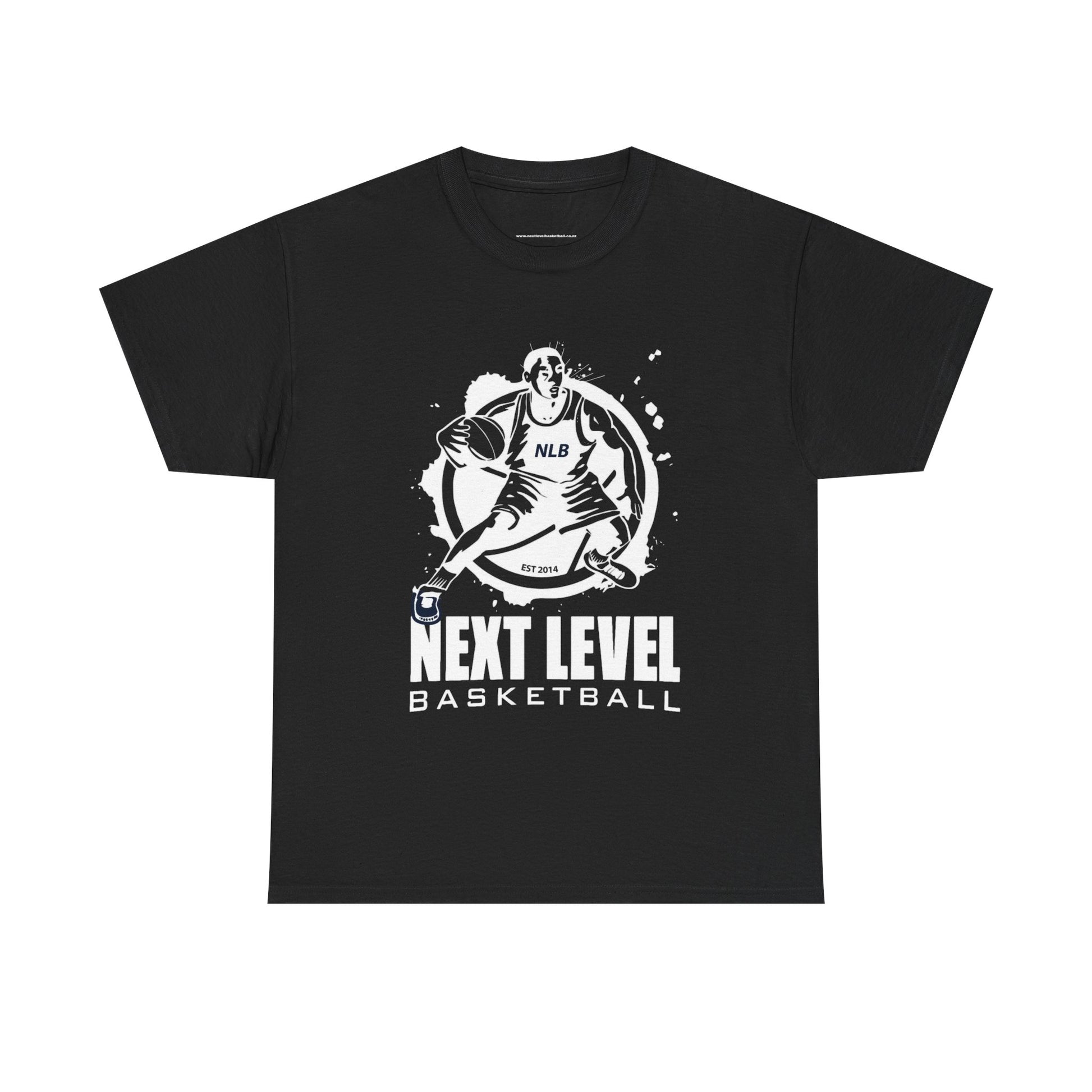 BLACK/WHITE Next Level Basketball PLAYER LOGO Tee