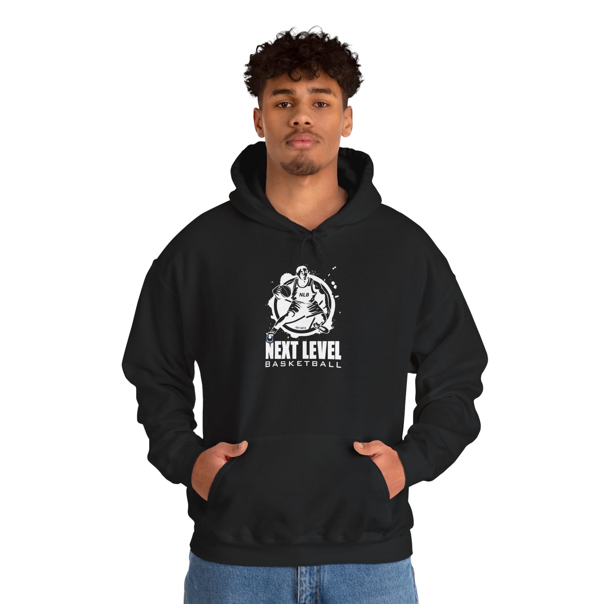 BLACK/WHITE Next Level Basketball PLAYER LOGO Hoodie