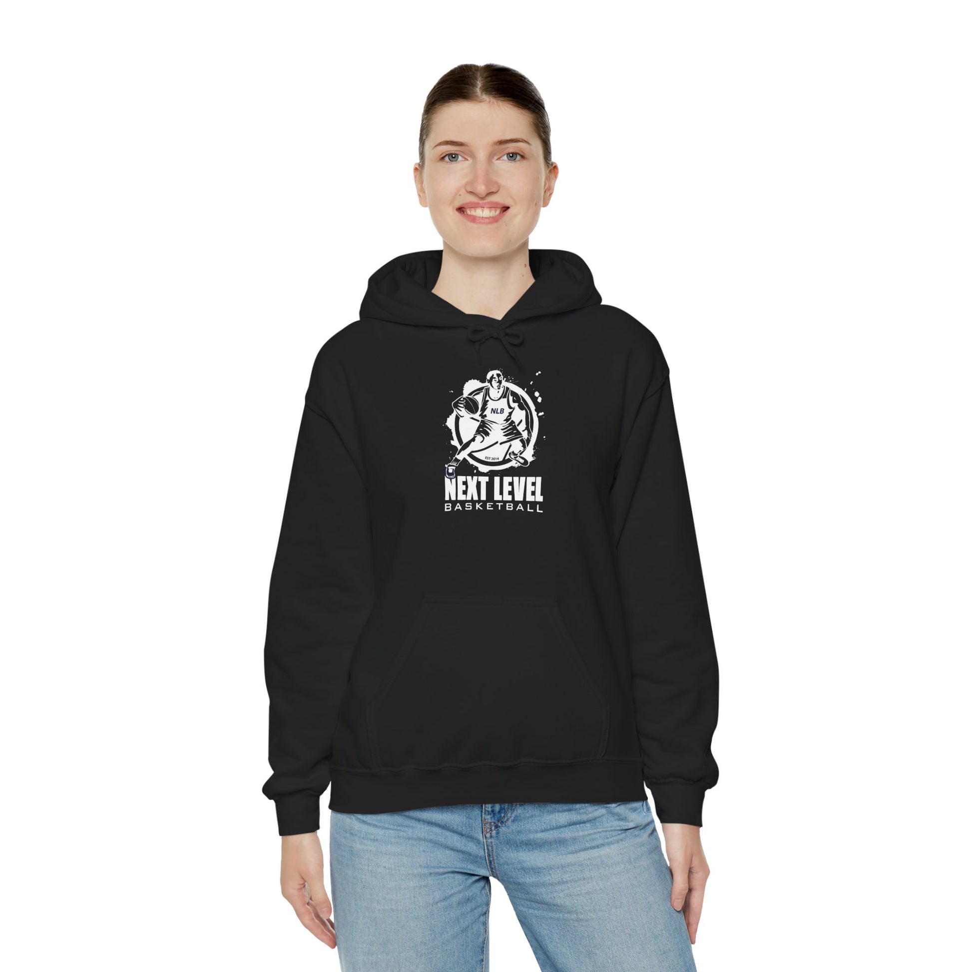 BLACK/WHITE Next Level Basketball PLAYER LOGO Hoodie