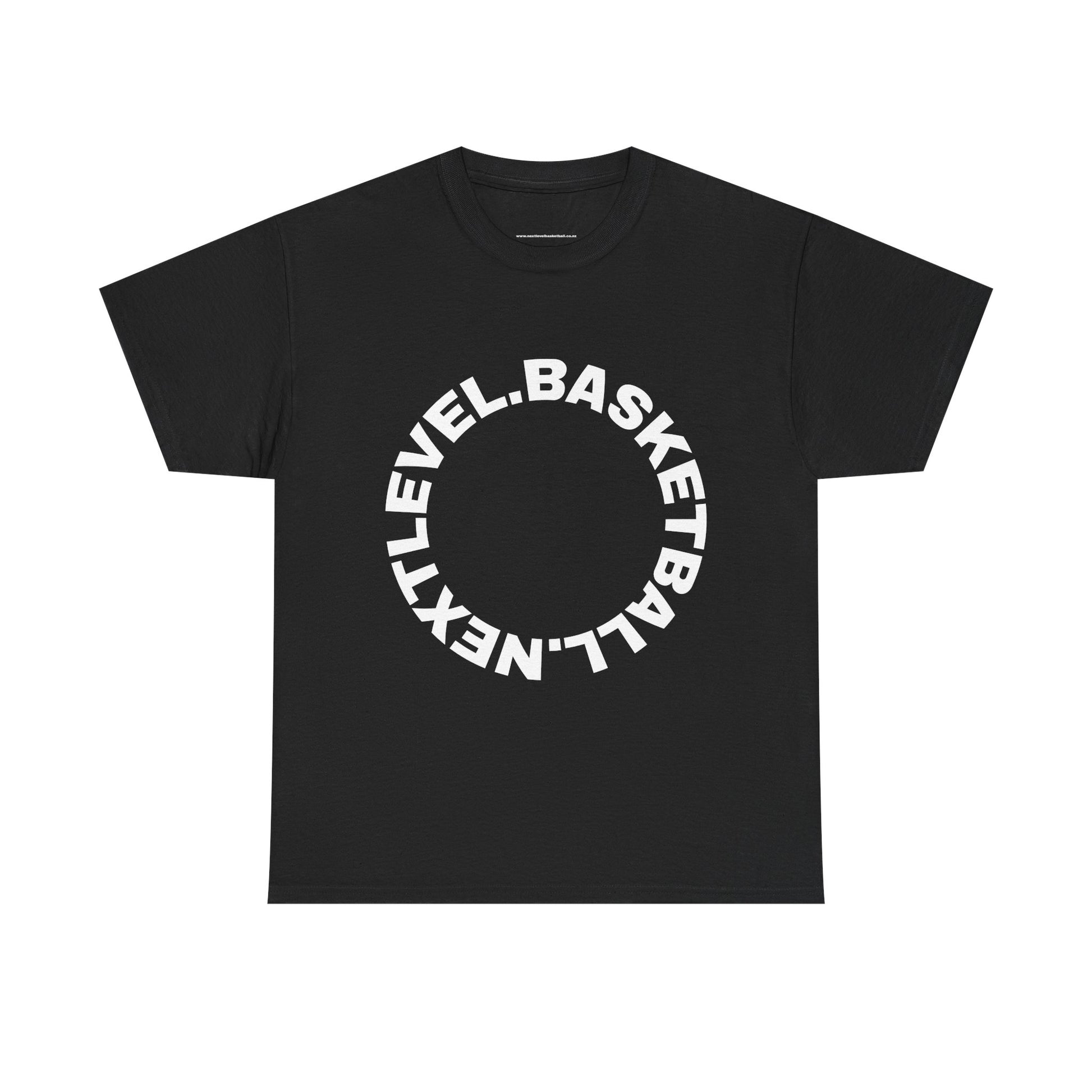 BLACK/WHITE Next Level Basketball CIRCLE LOGO Tee