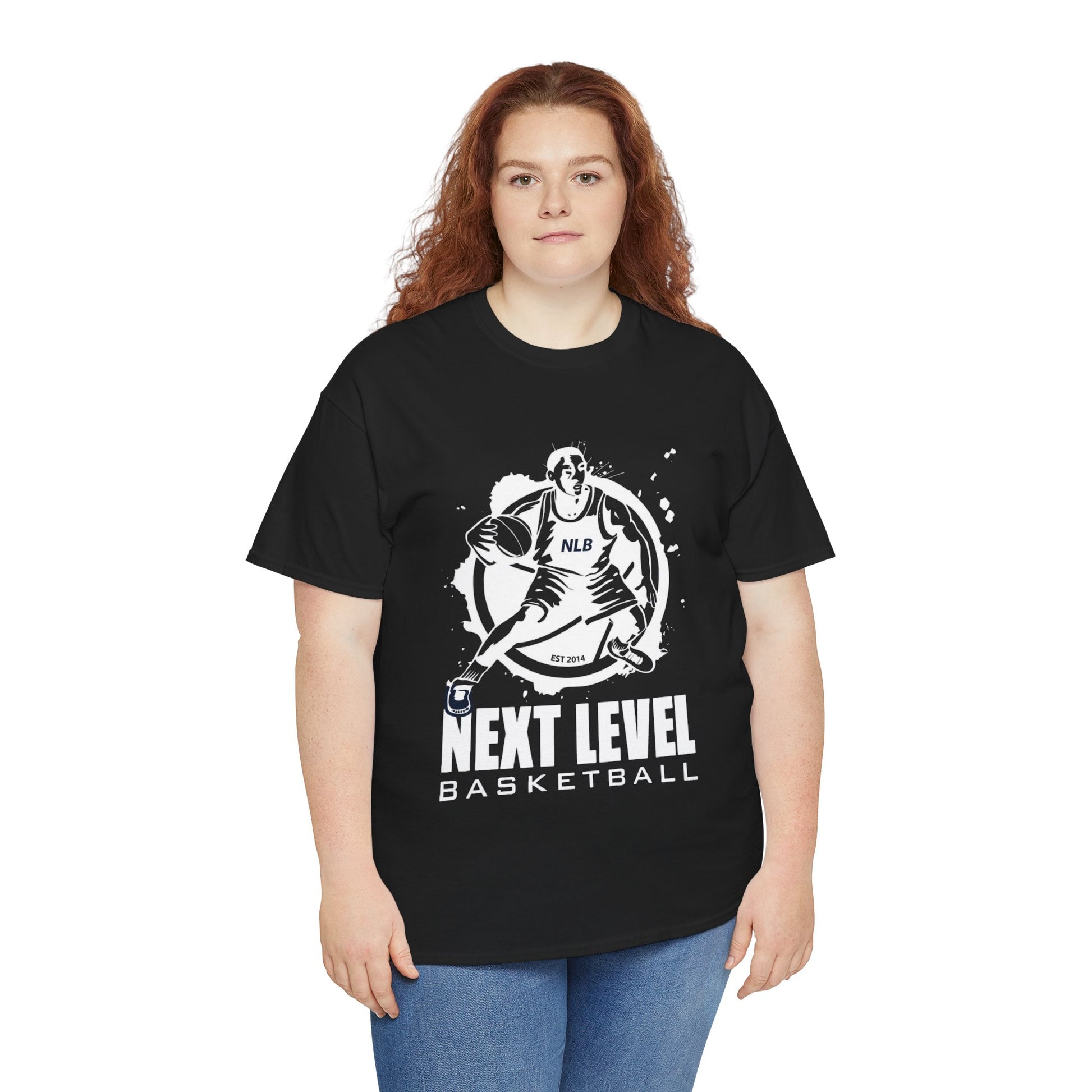 BLACK/WHITE Next Level Basketball PLAYER LOGO Tee