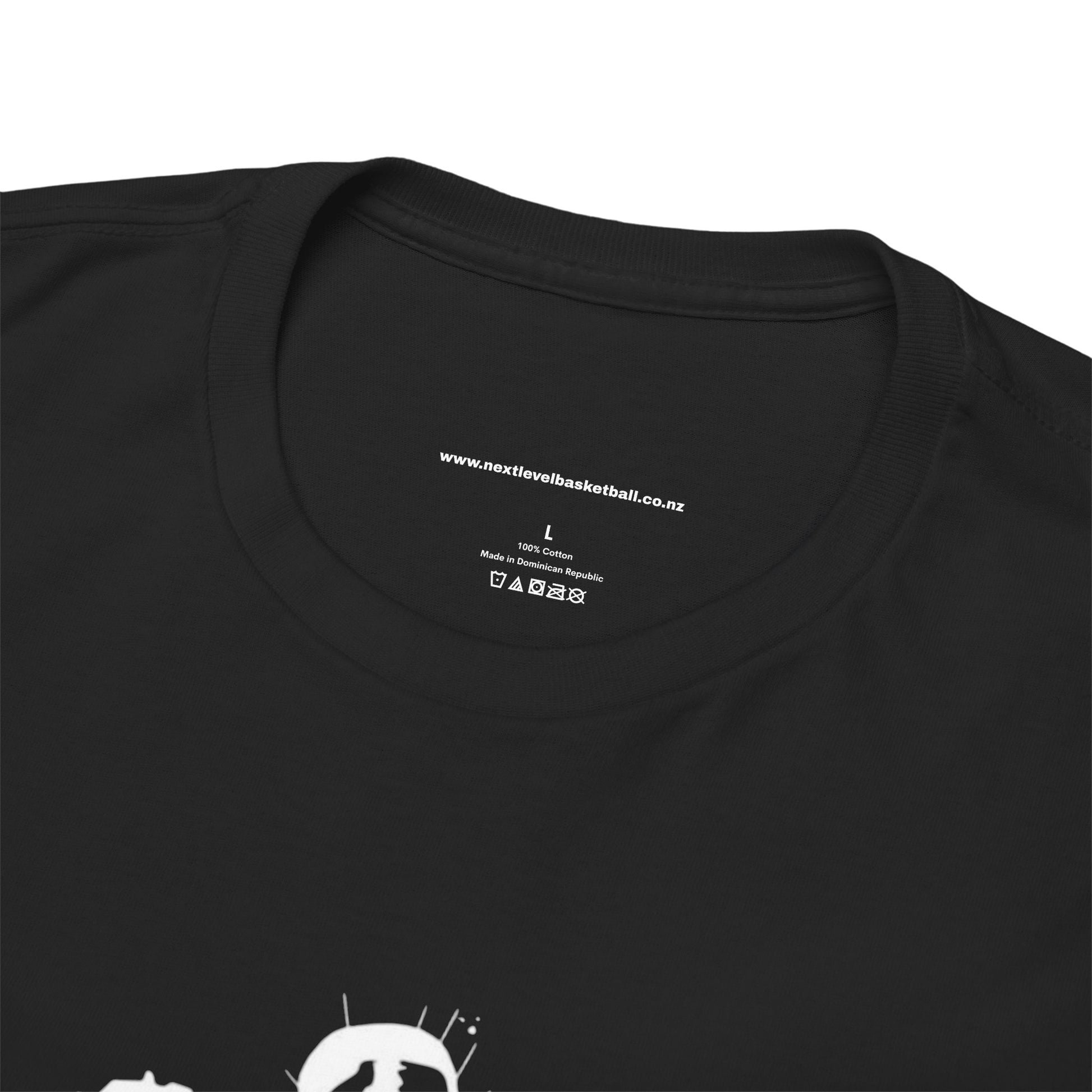 BLACK/WHITE Next Level Basketball PLAYER LOGO Tee