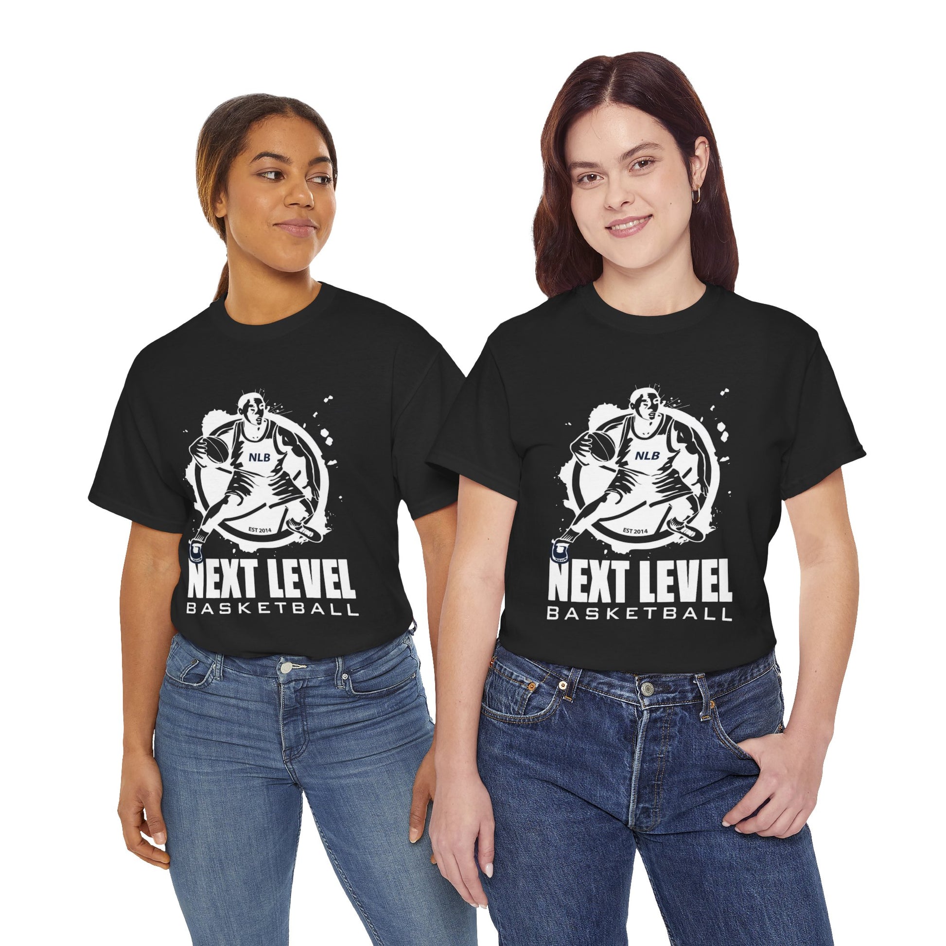 BLACK/WHITE Next Level Basketball PLAYER LOGO Tee