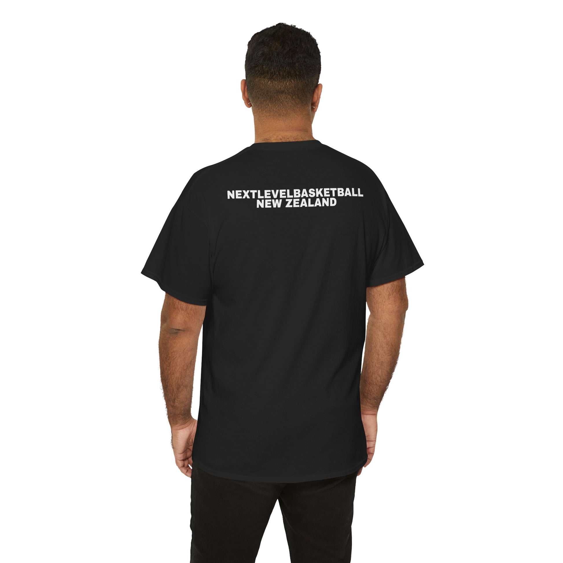 BLACK/WHITE Next Level Basketball CIRCLE LOGO Tee