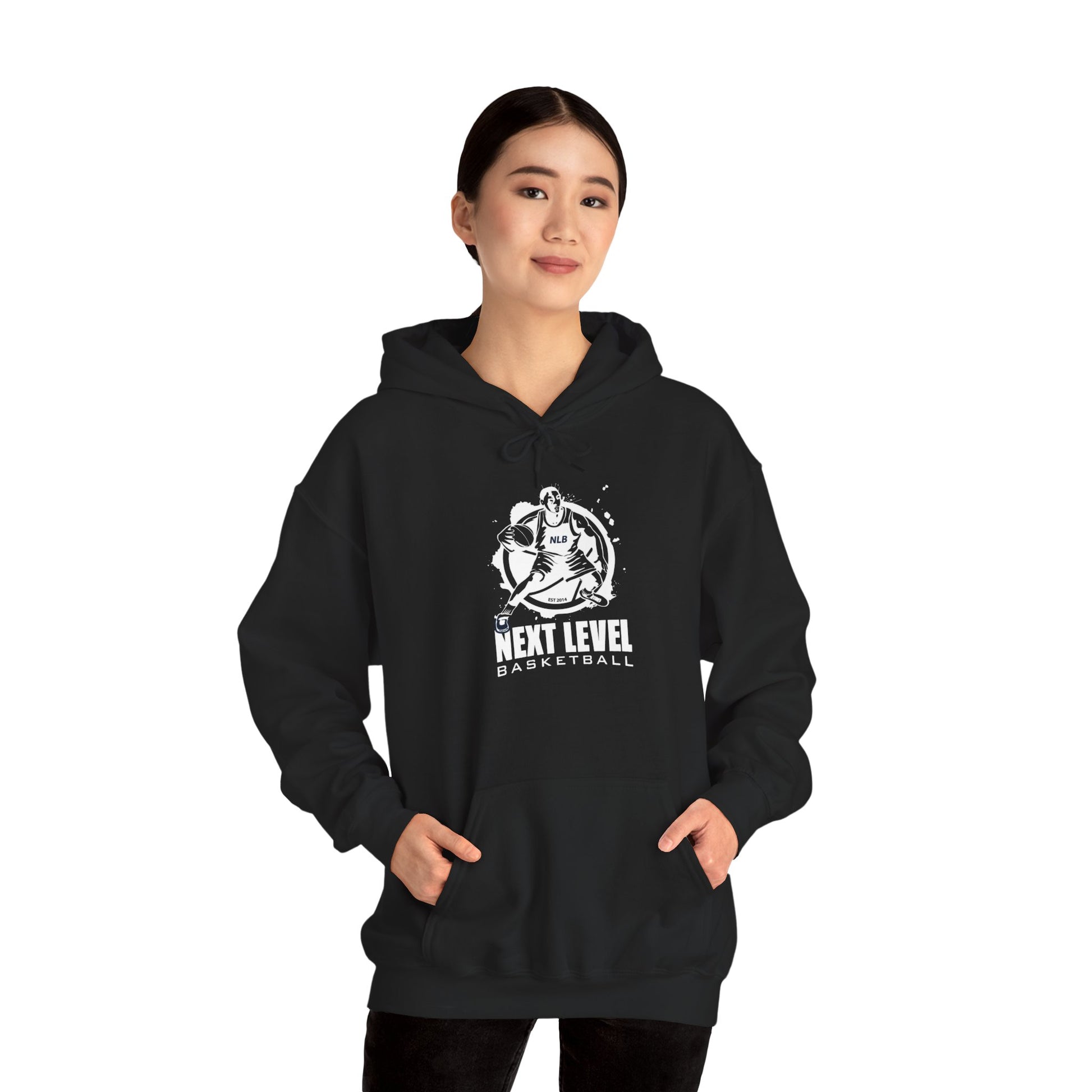 BLACK/WHITE Next Level Basketball PLAYER LOGO Hoodie