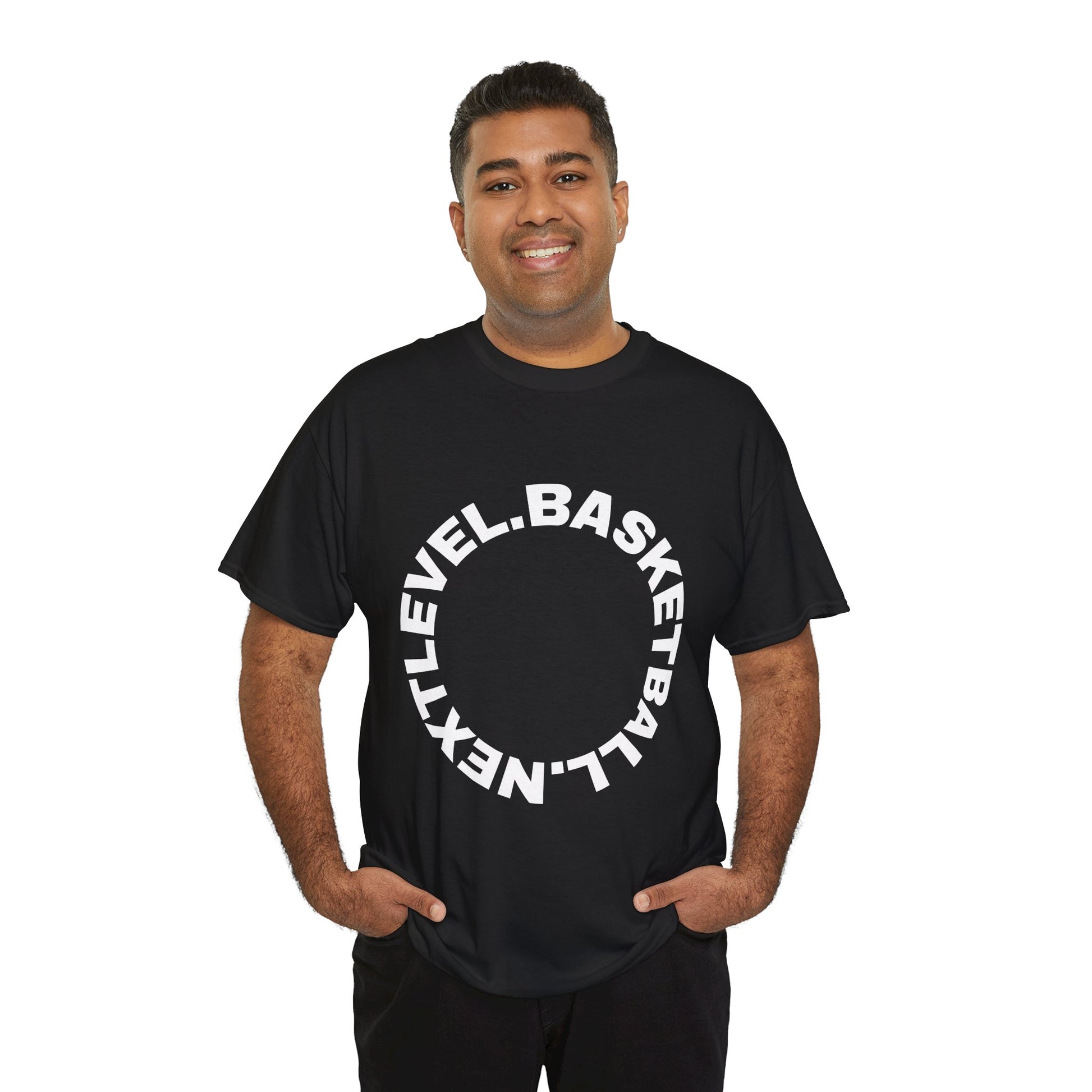 BLACK/WHITE Next Level Basketball CIRCLE LOGO Tee