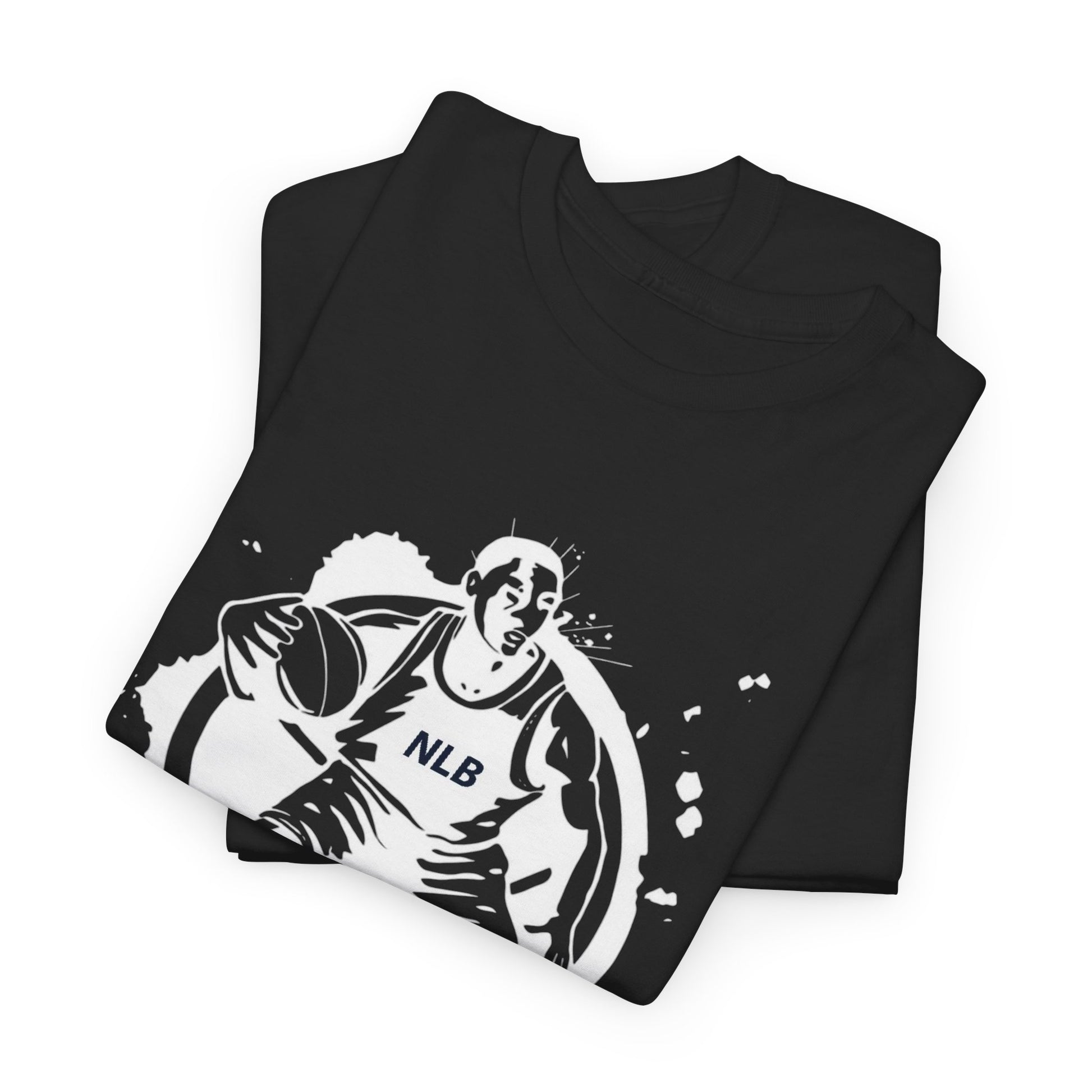 BLACK/WHITE Next Level Basketball PLAYER LOGO Tee