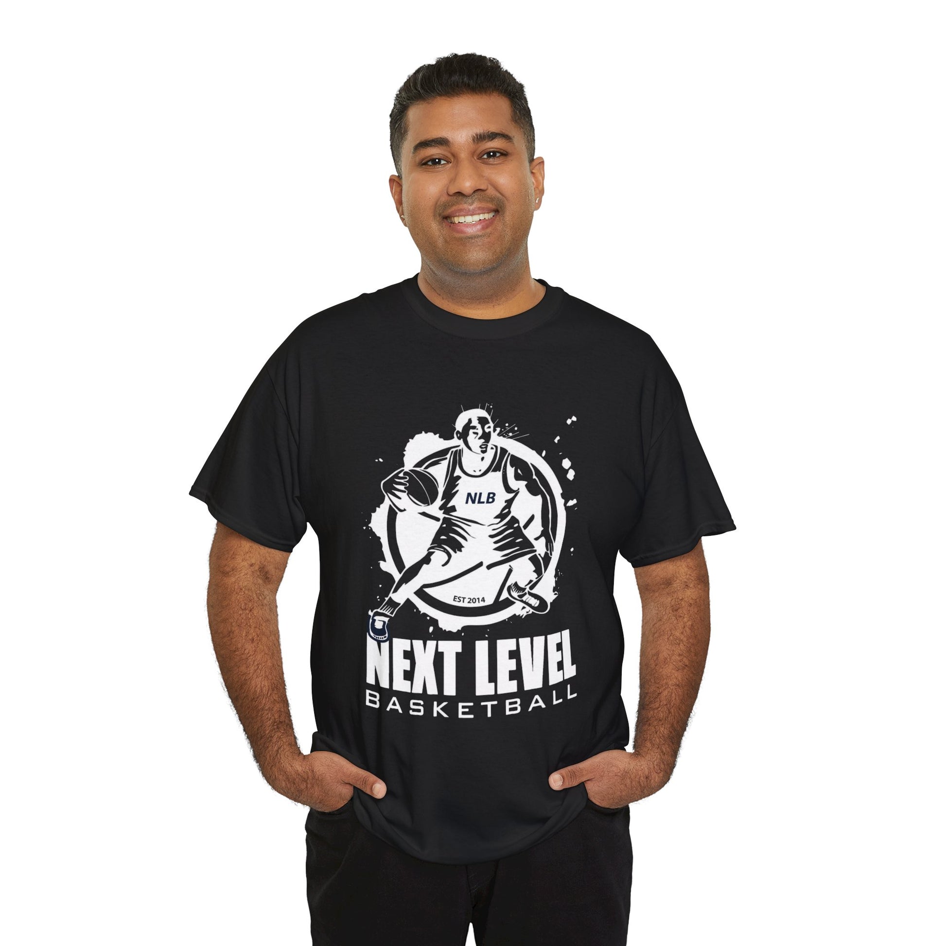 BLACK/WHITE Next Level Basketball PLAYER LOGO Tee