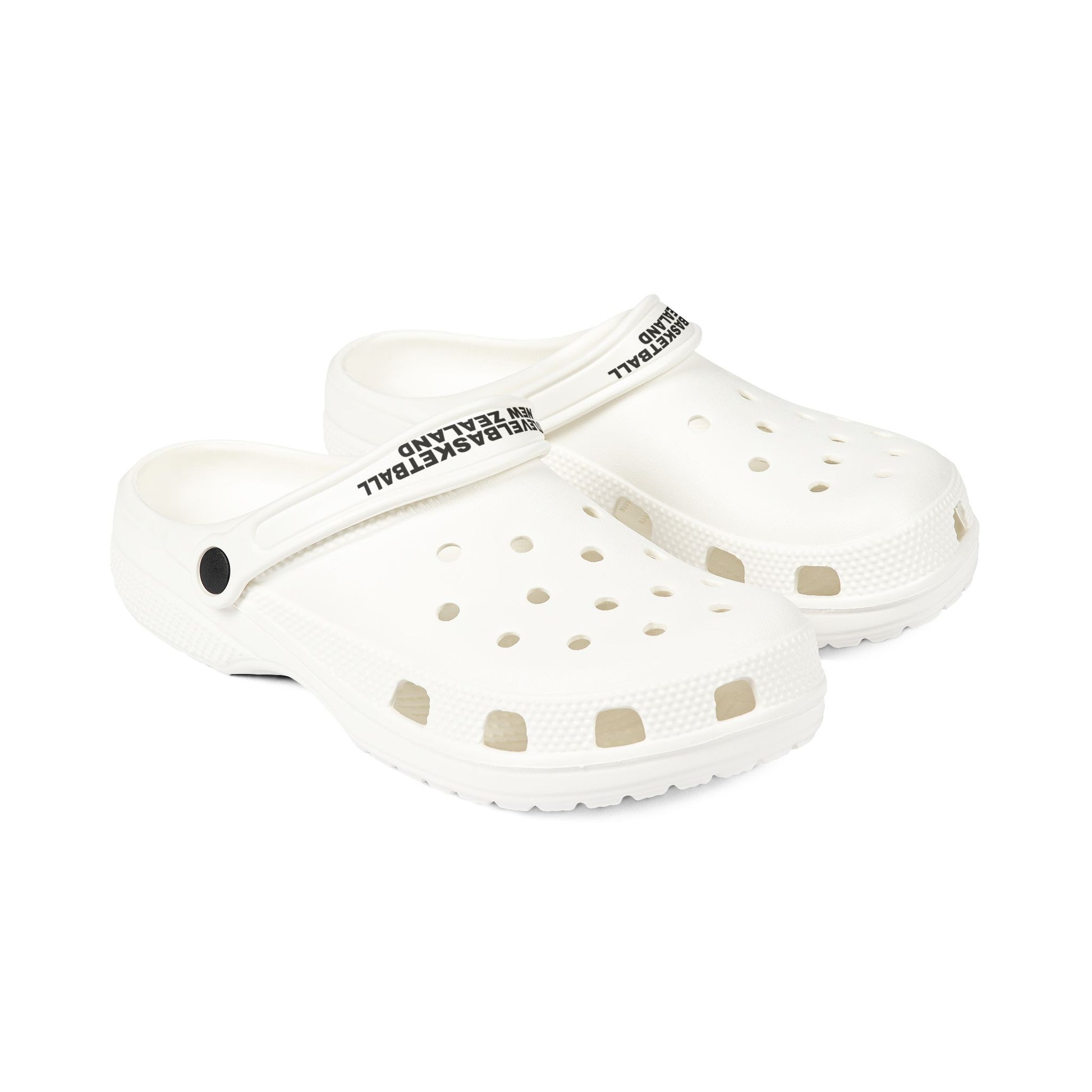 WHITE/BLACK NEXT LEVEL BASKETBALL CROCS