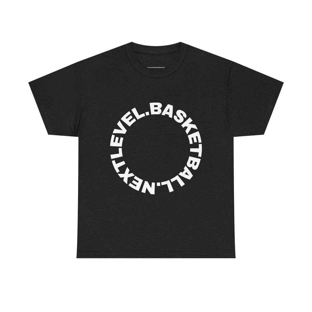 BLACK/WHITE Next Level Basketball CIRCLE LOGO Tee