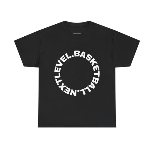 BLACK/WHITE Next Level Basketball CIRCLE LOGO Tee