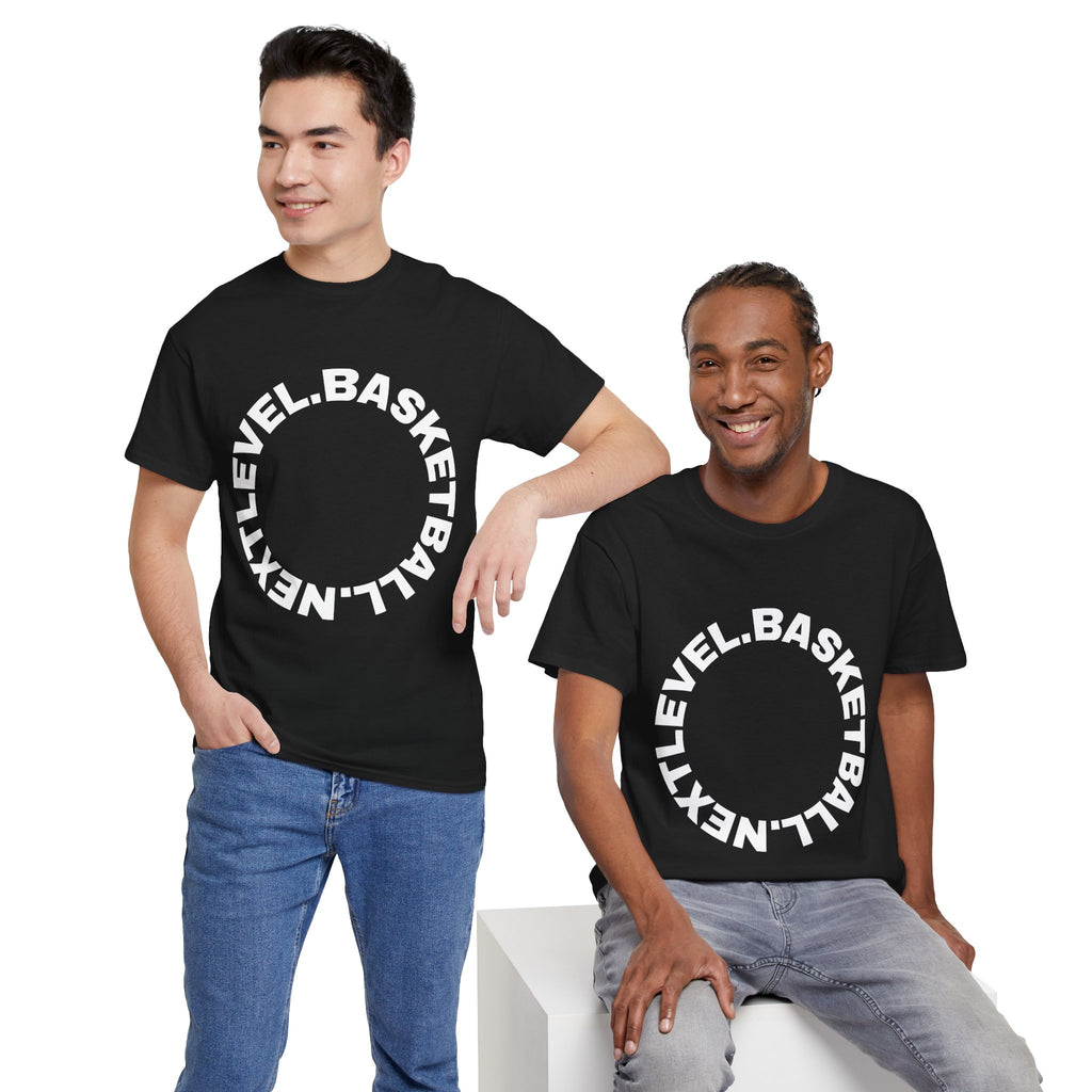 BLACK/WHITE Next Level Basketball CIRCLE LOGO Tee