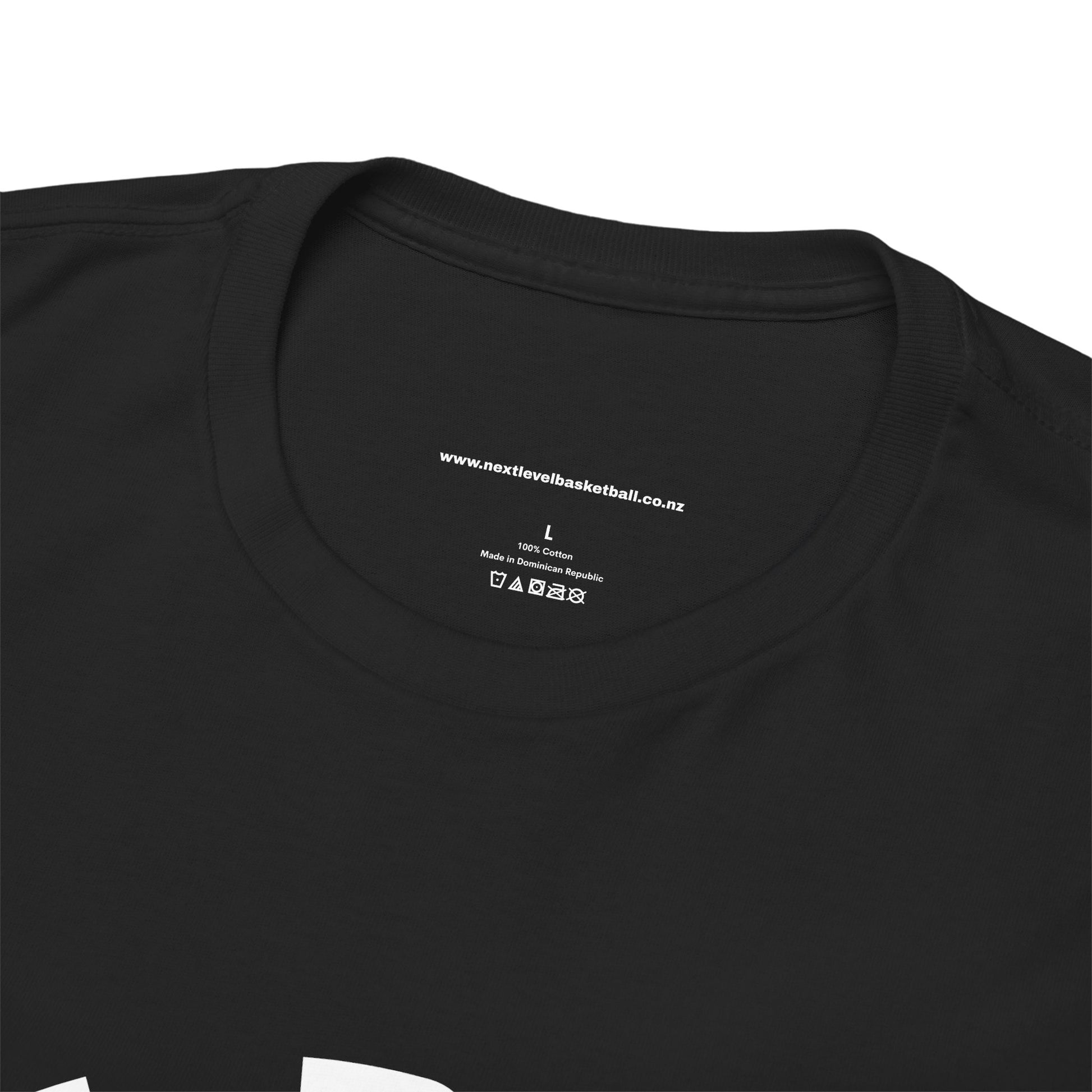 BLACK/WHITE Next Level Basketball CIRCLE LOGO Tee